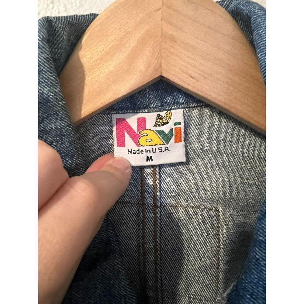 Women's Vintage Navi Denim Jacket Size M [EXCELLENT] - Picture 3 of 4